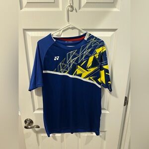 Yonex Men’s 2XL Blue Yellow Tennis Pickleball Badminton Athletic Shirt